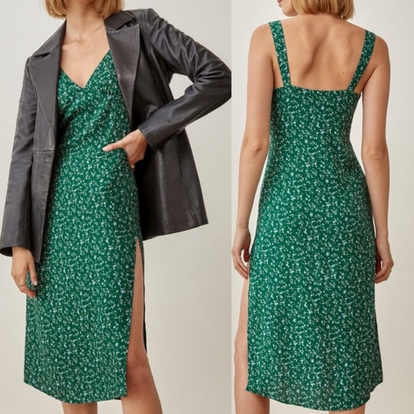 Reformation Emerald Floral Midi Dress - Picture 6 of 13